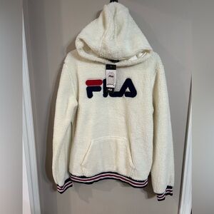 Youth YXXL (18-20) FILA Sherpa hoodie NWT  soft. Unisex adult medium.